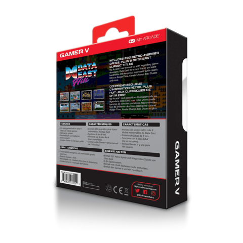 GAMER V Portable Handheld Gaming System Data East Edition